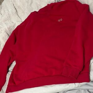 ALO Yoga Men's Vibrant Red Crewneck Sweater